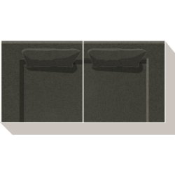 Fondi modulsofa, pufmodul, grøn, 1 stk