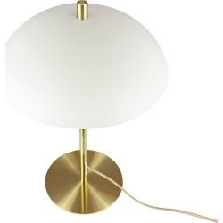 Dyberg Larsen Globus Bordlampe, hvid/messing