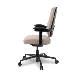 Milano kontorstol, m. armlæn, beige