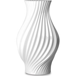 Lyngby Porcelæn Twist Vase H25 cm, hvid