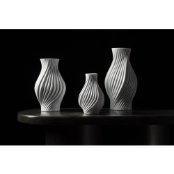 Lyngby Porcelæn Twist Vase H31 cm, hvid