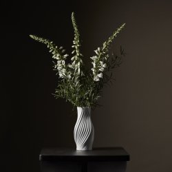 Lyngby Porcelæn Twist Vase H31 cm, hvid