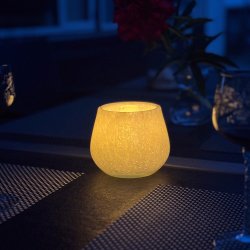 Securit® Stage LUNA, genanvendt glas, hvid, 1 stk