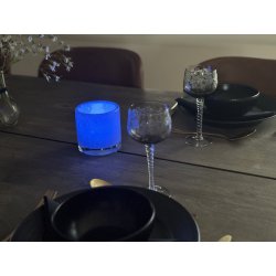 Securit® AYLA hvid glasstage m/farve LED, 12 stk