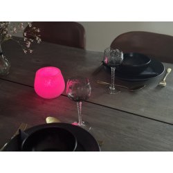 Securit® LUNA hvid glasstage m/farve LED, 12 stk