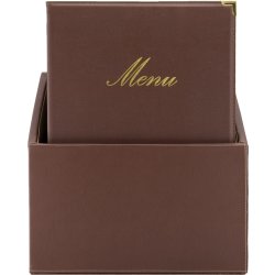 Securit Classic Menukort | A4 | Brun | Logo | 20st