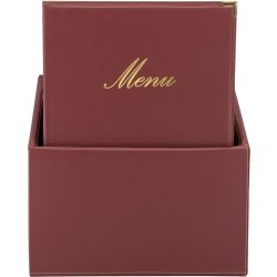 Securit Classic Menukort | A4 | Rød | Logo | 20st