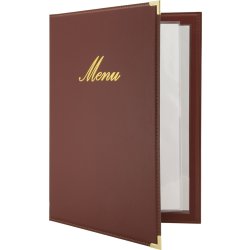 Securit Classic Menukort | A4 | Rød | Logo | 20st