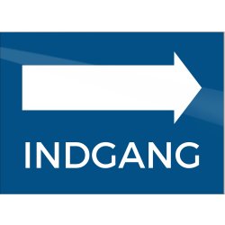 Skilt | Indgang | 18x13 cm