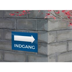 Skilt | Indgang | 18x13 cm