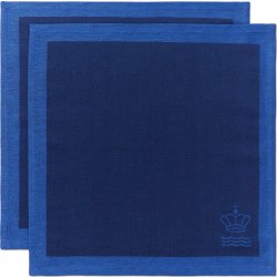Royal Copenhagen Waves Serviet 45x45, blå, 2stk