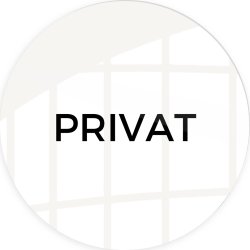Skilt | Privat | Ø10 cm | Hvid