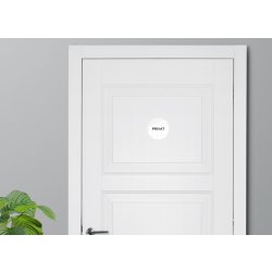 Skilt | Privat | Ø10 cm | Hvid