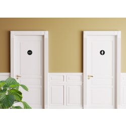 Skilt | Privat | Ø10 cm | Sort