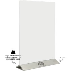 Securit Brochuredisplay | Stål fod | A4 | Logo