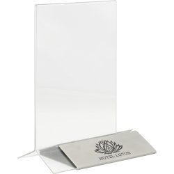 Securit Brochuredisplay | Stål fod | A6 | Logo