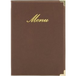 Securit Classic Menukort | A5 | Brun | Logo