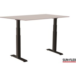 Sun-Flex III höj/sänkbart bord 160x80 Svart/ljusgr