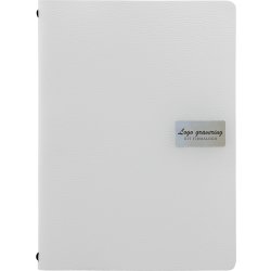 Securit Raw Menukort | A4 | Læder | Hvid | Logo