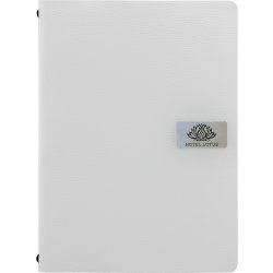 Securit Raw Menukort | A4 | Læder | Hvid | Logo