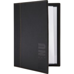 Securit Trendy Menukort | A4 | Sort | Logo