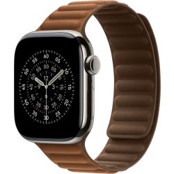 Apple Magnetisk ledrem, karamel-farvet, 42 mm -M/L