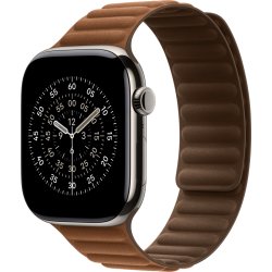 Apple Magnetisk ledrem, Karamel-farvet, 46 mm -M/L