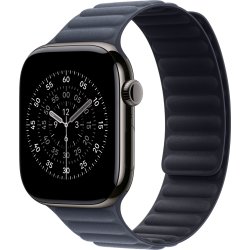 Apple Magnetisk ledrem, blå, 46 mm - M/L