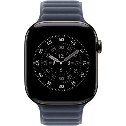 Apple Magnetisk ledrem, blå, 46 mm - M/L