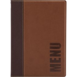Securit Trendy Menukort | A5 | Lysebrun | Logo