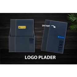 Securit Trendy Menukort | A4 | Blå | Logo | 20st