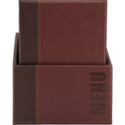 Securit Trendy Menukort | A4 | Rød | Logo | 20st