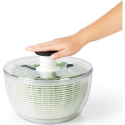 OXO Salatslynge stor, klar/hvid, Ø26cm.