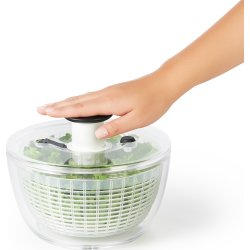 OXO Salatslynge lille, klar/hvid, Ø21cm.
