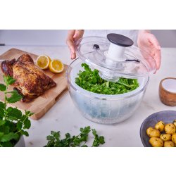 OXO Salatslynge lille, klar/hvid, Ø21cm.