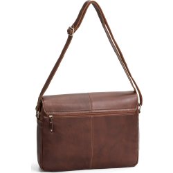 Carlobolaget Florens Skuldertaske, 15,6", cognac