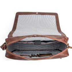 Carlobolaget Florens Skuldertaske, 15,6", cognac