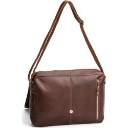 Carlobolaget Florens Skuldertaske, 15,6", cognac