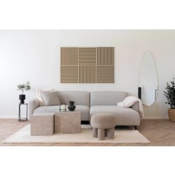 Form akustikpanel, 52x52x2,5 cm, finer/egetræslook