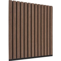 Form akustikpanel, 52x52x2,5 cm, finer/valnødlook