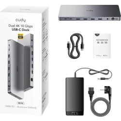 CUDY Dockingstation CS700 10Gbps USB-C Dual 4K