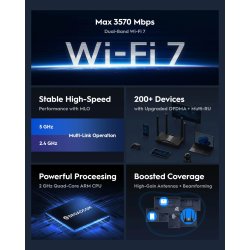 CUDY Wi-Fi Router WR3600, WF7, BE3600 Gigabit Mesh