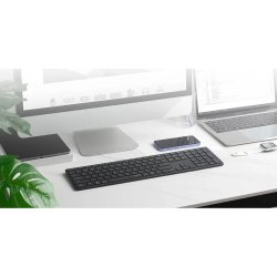 RAPOO Tastatur E9800M, Multi-Mode, Trådløst, Grå