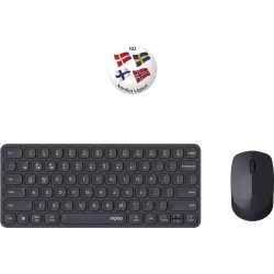 RAPOO Tastatur/Mus-Sæt 9010M, Trådløs, Multi-Mode