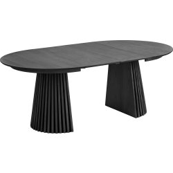 Osaka Spisebord Ø120/120-200x75 cm, sort egfiner