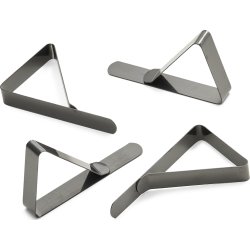 Dugklemmer, sort farvet, 4 stk.