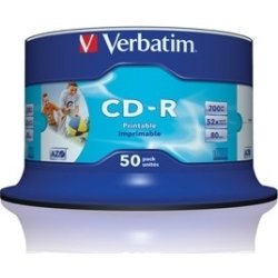 Verbatim CD-R Wide Print. 52X No ID spindel 50-pak