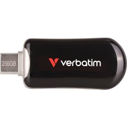 VERBATIM Plectra USB-C Flash Drive, Svart - 256GB