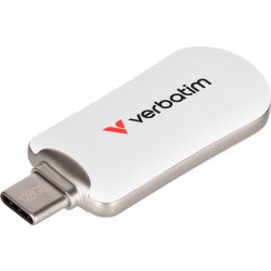 VERBATIM Plectra USB-C Flash Drive, Hvid - 128GB