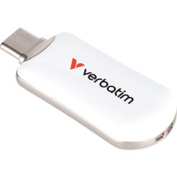 VERBATIM Plectra USB-C Flash Drive, Hvid - 256GB